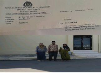 Korban Dugaan Penganiayaan didampingi Kuasa Hukumnya Menghadap Unit Lidik III Satreskrim Kab. Sumenep