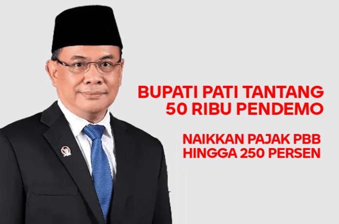 Bupati Pati Sudewo saat memberikan pernyataan kenaikan PBB 250 persen.