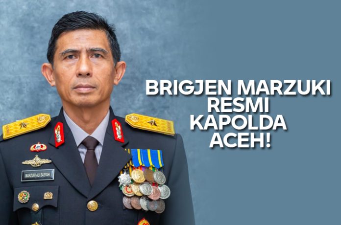 Foto Brigjen Pol Marzuki Ali Basyah saat dilantik sebagai Kapolda Aceh 2025